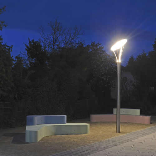 Lampadaire urbain - CIRCOLO TYPE 030/510 INCLINED - LECCOR Leuchten GmbH - de jardin / contemporain / en acier inoxydable