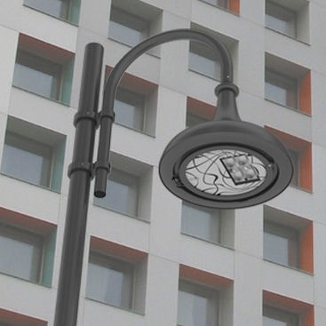 Lampadaire urbain - GOBLET - AEC Illuminazione - contemporain / en fonte d'aluminium / avec diffuseur en verre trempé