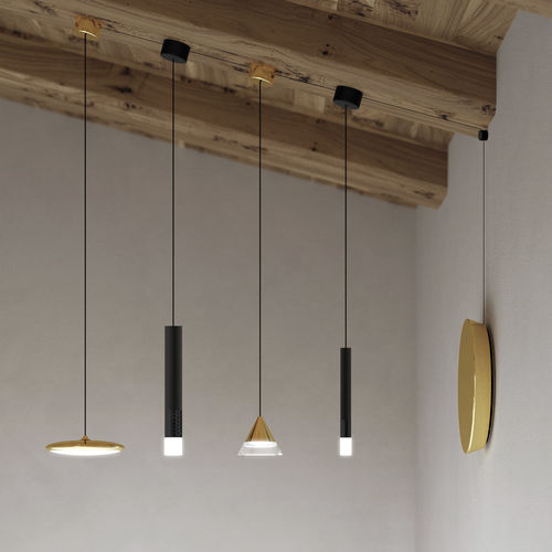 Suspension - SINFONIA SYSTEM PUCCINI - LINEA LIGHT GROUP - en aluminium peint / en polyméthacrylate de méthyle / contemporaine