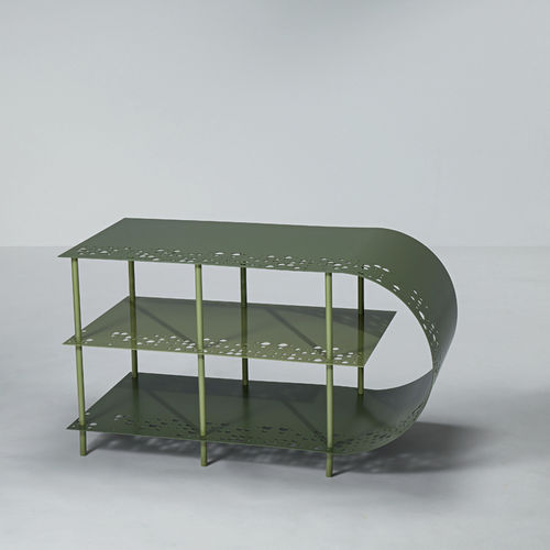Étagère contemporaine - CUTOUT - Siru Lighting - en métal / Fabriquée en Italie / orange
