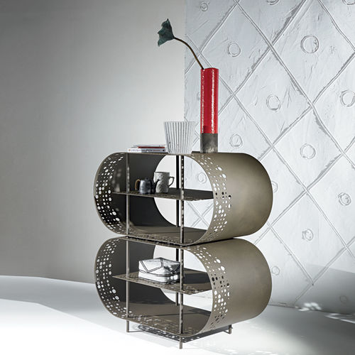 Étagère contemporaine - CUTOUT - Siru Lighting - en métal / Fabriquée en Italie / orange