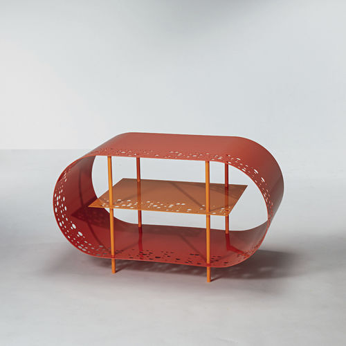 Table basse contemporaine - CUTOUT - Siru Lighting - en métal / avec piètement en métal / courbée