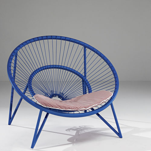 Fauteuil contemporain - DROP - Siru Lighting - en acier / en fer / avec coussin amovible