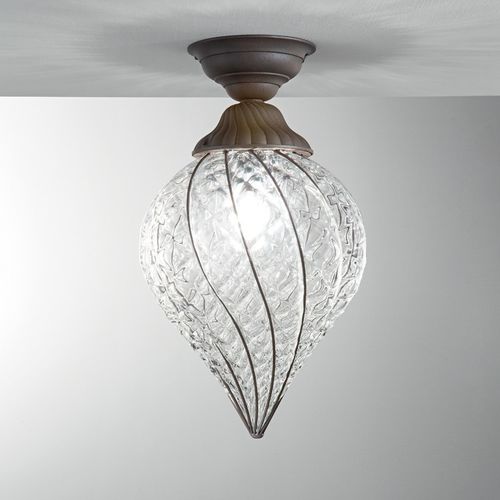 Plafonnier contemporain - GOCCIA - Siru Lighting - conique / en métal / en verre soufflé