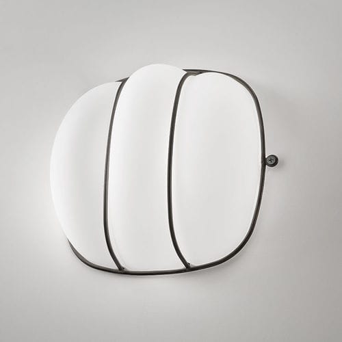 Applique murale design minimaliste - CAGE - Siru Lighting - d'extérieur / en fil de métal / en verre soufflé