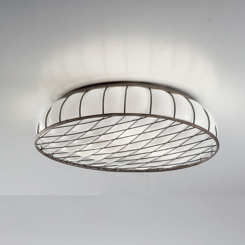 Plafonnier contemporain - SOFFICE - Siru Lighting - rond / en fil de métal / en verre de Murano