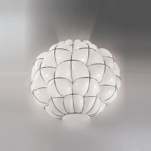 Applique murale contemporaine - POUFF - Siru Lighting - d'extérieur / en fil de métal / en verre soufflé