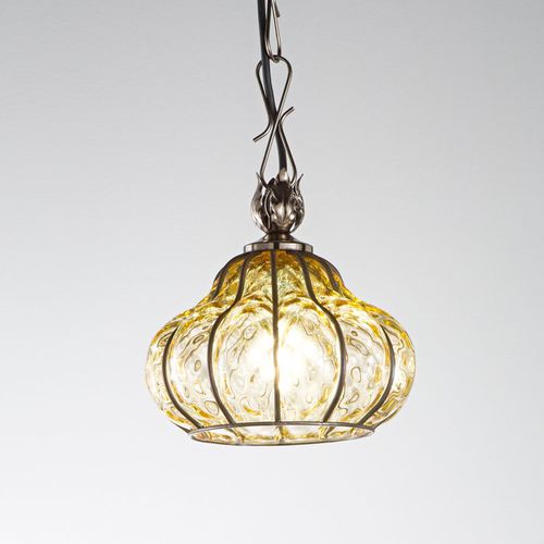 Suspension - CARRO - Siru Lighting - en fil de métal / en verre soufflé / classique