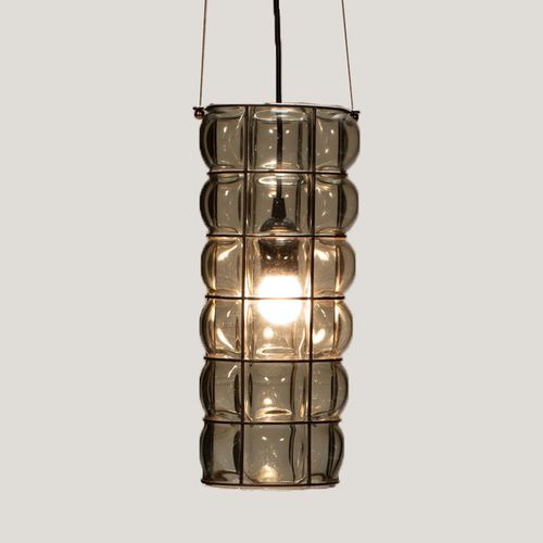 Suspension - CORNO DUCALE - Siru Lighting - en fil de métal / en verre fumé / en verre soufflé