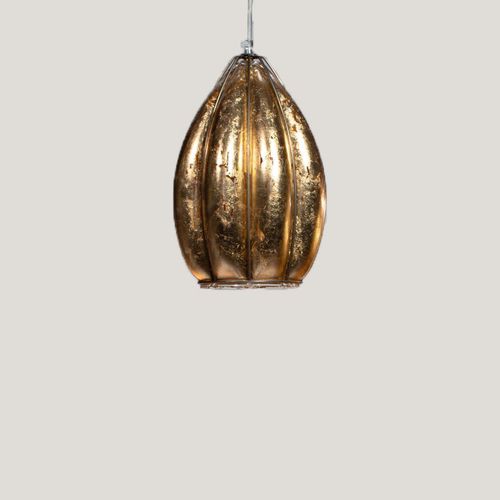 Suspension - FOGLIA ORO - Siru Lighting - en cristal / feuille d'or / contemporaine
