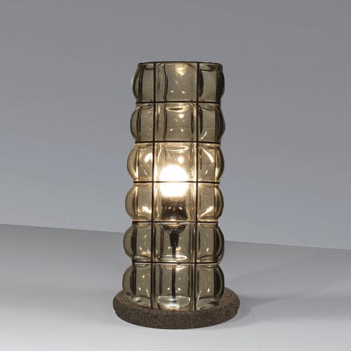 Lampe de table - CORNO DUCALE - Siru Lighting - en fil de métal / en verre soufflé / en verre fumé