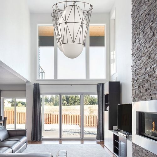 Suspension - SEGNI - Siru Lighting - en fil de métal / en verre soufflé / contemporaine