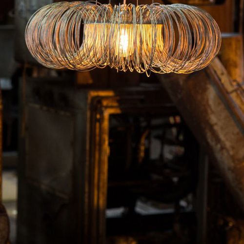 Plafonnier design original - ROUNDABOUT - Quasar Holland - rond / en nickel / à incandescence