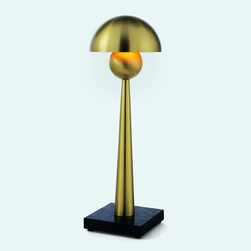 Lampe de table - MOON - Quasar Holland - en laiton / en nickel / en pierre