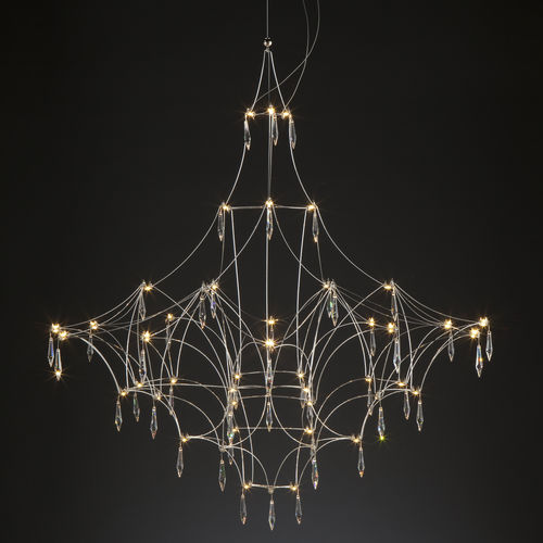 Lustre design original - MIRA - Quasar Holland - en cristal Swarovski® / en nickel / professionnel