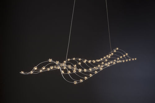 Lustre design original - ROSETTA - Quasar Holland - en nickel / en bronze / professionnel