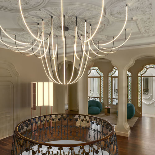 Lustre contemporain - LOOP - PROLICHT - en polycarbonate / en aluminium / professionnel