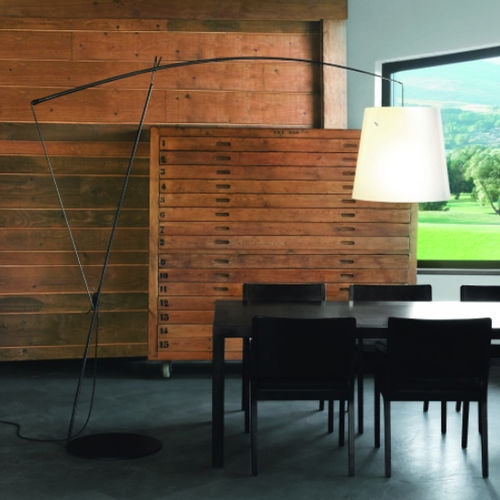 Lampe sur pied - ROBIN - Carpyen, - en métal / en coton / en polycarbonate