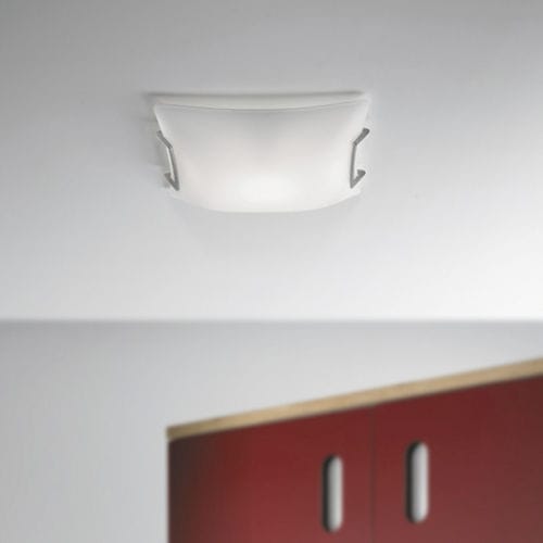 Plafonnier contemporain - BOXSTER - Carpyen, - carré / en verre / en métal chromé