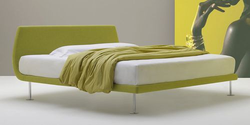 Lit double - VOLO - FRAU FLEX - contemporain / tapissé / en tissu