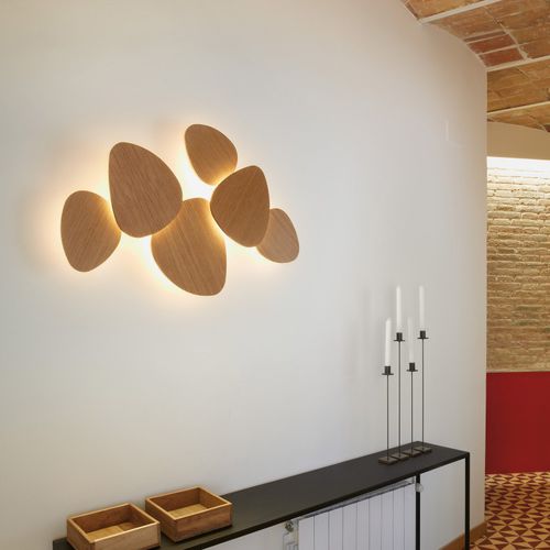Applique murale contemporaine - TRIA SET 6 - BOVER Barcelona - d'intérieur / en chêne / fixe