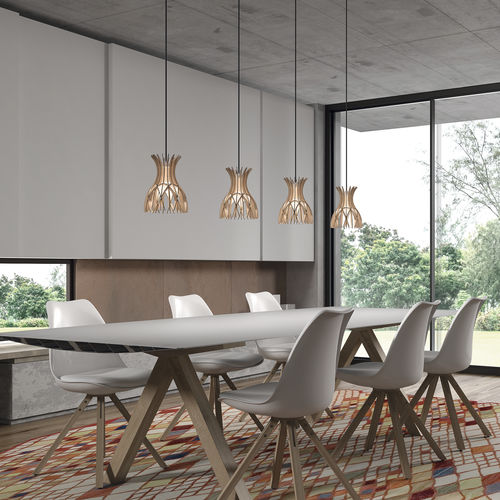Suspension - DOMITA S/20 - BOVER Barcelona - en aluminium / en bois / contemporaine