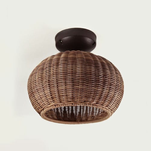 Plafonnier contemporain - GAROTA PF/01 - BOVER Barcelona - rond / en polyéthylène / en rotin synthétique