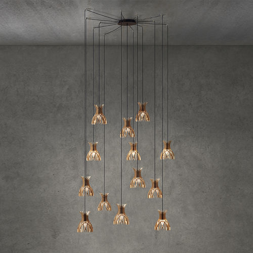 Suspension - DOMITA S/20/13L - BOVER Barcelona - en aluminium / en bois / contemporaine