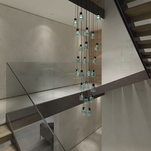 Suspension - DRIP/DROP S/24L - BOVER Barcelona - en verre borosilicaté / contemporaine / d'intérieur