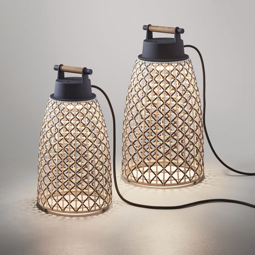 Lampe de table - NANS PORTABLE M/41 - BOVER Barcelona - en aluminium / en acier inoxydable / en teck