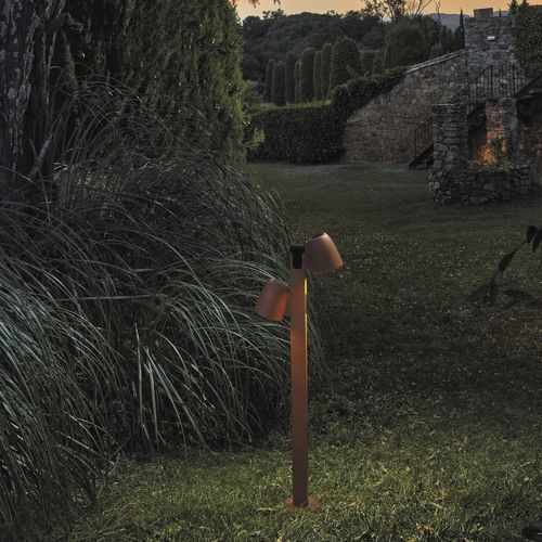 Borne d'éclairage de jardin - Nut B/90/2L - BOVER Barcelona - contemporaine / en aluminium / en acier inoxydable