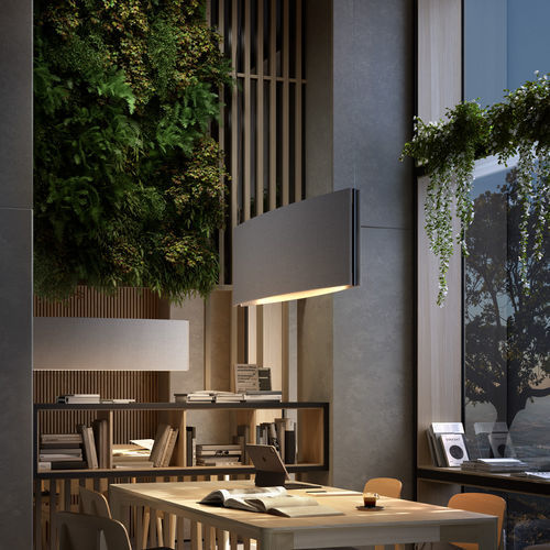 Suspension - NOREN S/151 - BOVER Barcelona - en aluminium / en tissu / en MDF