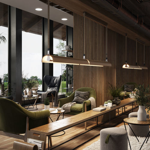 Suspension - Aluet S/100/2L - BOVER Barcelona - en aluminium / en acier / en bois