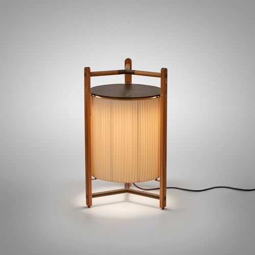 Lampe de sol - Kando P/76 - BOVER Barcelona - en aluminium / en teck / en polycarbonate