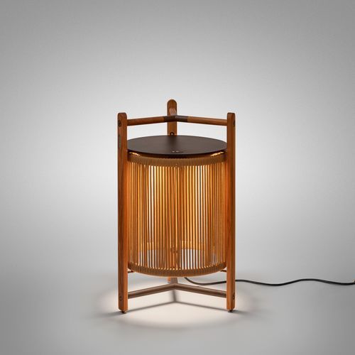 Lampe de sol - Kando P/76  - BOVER Barcelona - en aluminium / en teck / en polycarbonate