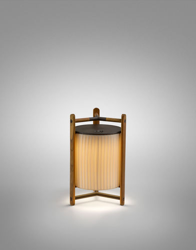 Lampe de table - Kando M/40/R - BOVER Barcelona - en aluminium / en teck / en polycarbonate