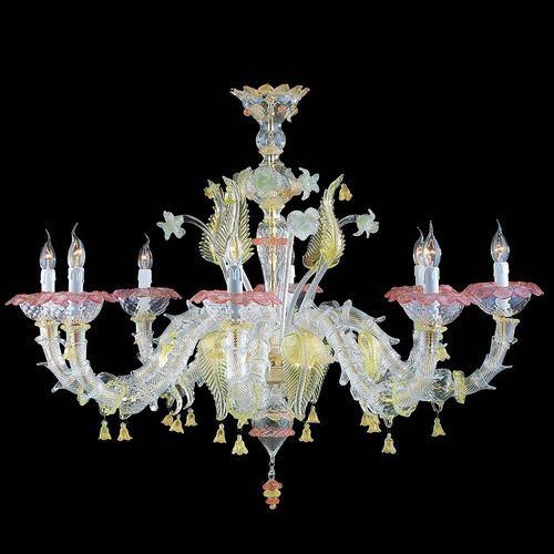 Lustre de style - Rezzonico - Arte di Murano - en métal / en verre de Murano / en or