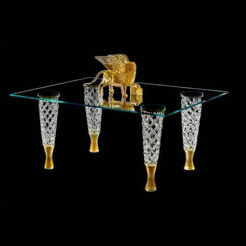 Table à manger design original - TBL/1/CRI - Arte di Murano - en verre de Murano / avec piètement en verre / rectangulaire