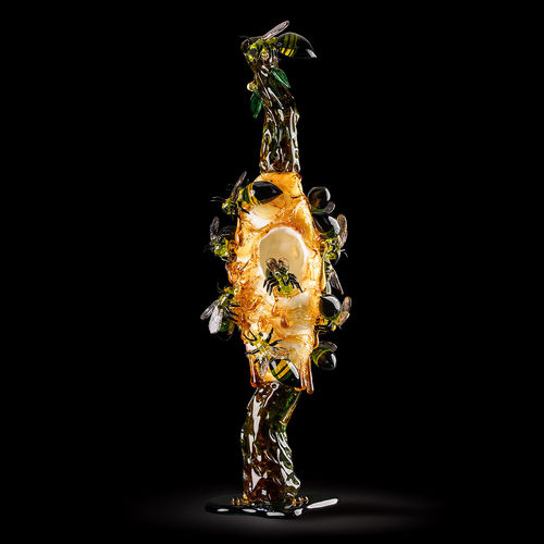 Sculpture en verre de Murano - 6087/1/COL - Arte di Murano - Fabriquée en Italie / sur mesure / au sol