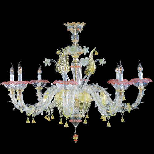 Lustre classique - 7386 - Arte di Murano - en verre soufflé / en verre de Murano / 12 ampoules