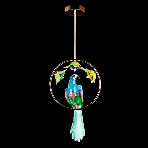 Lustre design original - 8234 - Arte di Murano - en verre soufflé / en verre de Murano / en métal