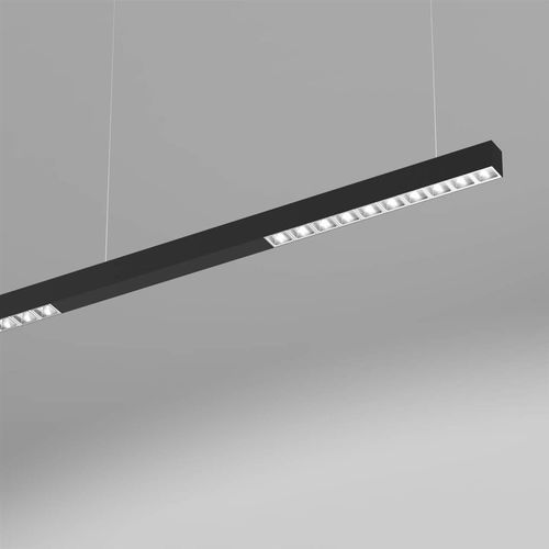 Profil éclairant suspendu - quadro OFFICEspecial suspension di/id black PLF 14 - planlicht - à LED / aluminium / en polycarbonate