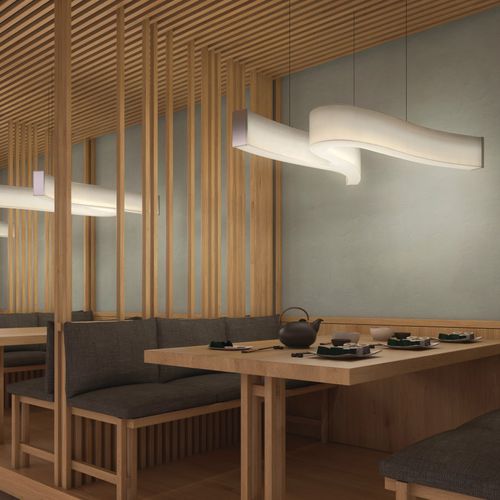 Lampe suspension - LASH  - MOLTO LUCE - en métal chromé / en PMMA / contemporaine