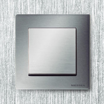Interrupteur à bascule - Sky Niessen - ABB Home and Building Automation - encastré / en inox / en verre
