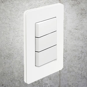 Interrupteur bouton poussoir - Unno - ABB Home and Building Automation - encastré / double / triple
