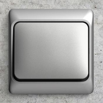 Interrupteur bouton poussoir - alpha - ABB Home and Building Automation - encastré / en métal / contemporain