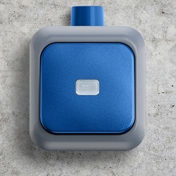 Interrupteur bouton poussoir - Busch-Duro 2000® WDI - ABB Home and Building Automation - encastré / contemporain / industriel