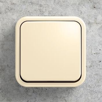 Interrupteur bouton poussoir - Busch-Duro 2000® AP - ABB Home and Building Automation - en saillie / contemporain / carré