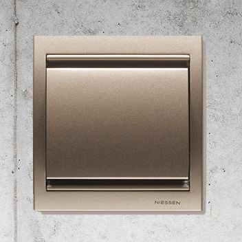 Interrupteur bouton poussoir - Olas - ABB Home and Building Automation - encastré / contemporain / carré