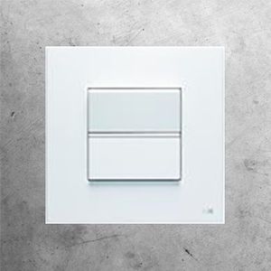 Interrupteur bouton poussoir - Zenit - ABB Home and Building Automation - encastré / en inox / en verre